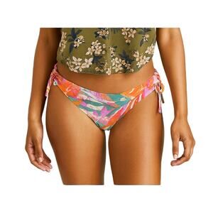 Raisins Luna Pant White Floral Print Bikini Bottoms - Size Large NWT